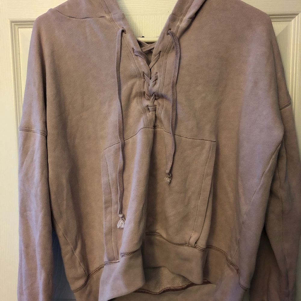 mauve hooded sweatshirt :)